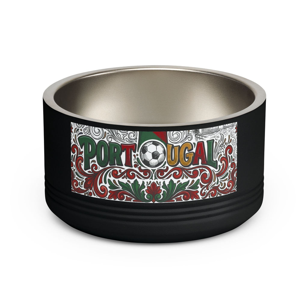 🇵🇹 Portugal Soccer Pet Bowl — 18oz Stainless Dog & Cat Food Dish