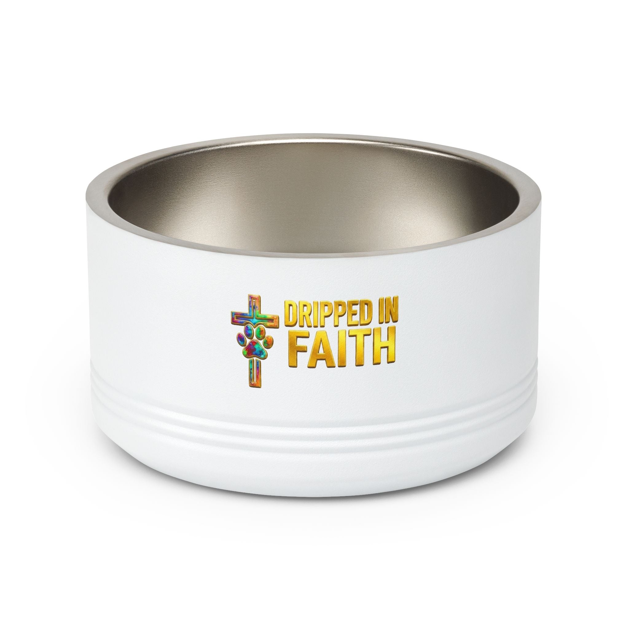 Pet Bowl, 18oz stainless steel graffitti style