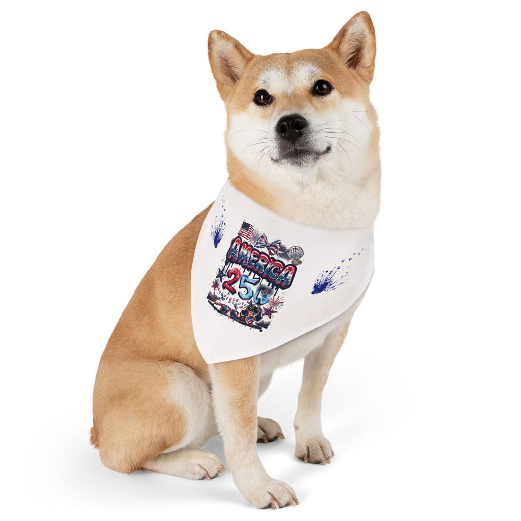 Pet Bandana — Patriotic "America 25" Dog Collar Bandana for 4th of July & Veterans Day