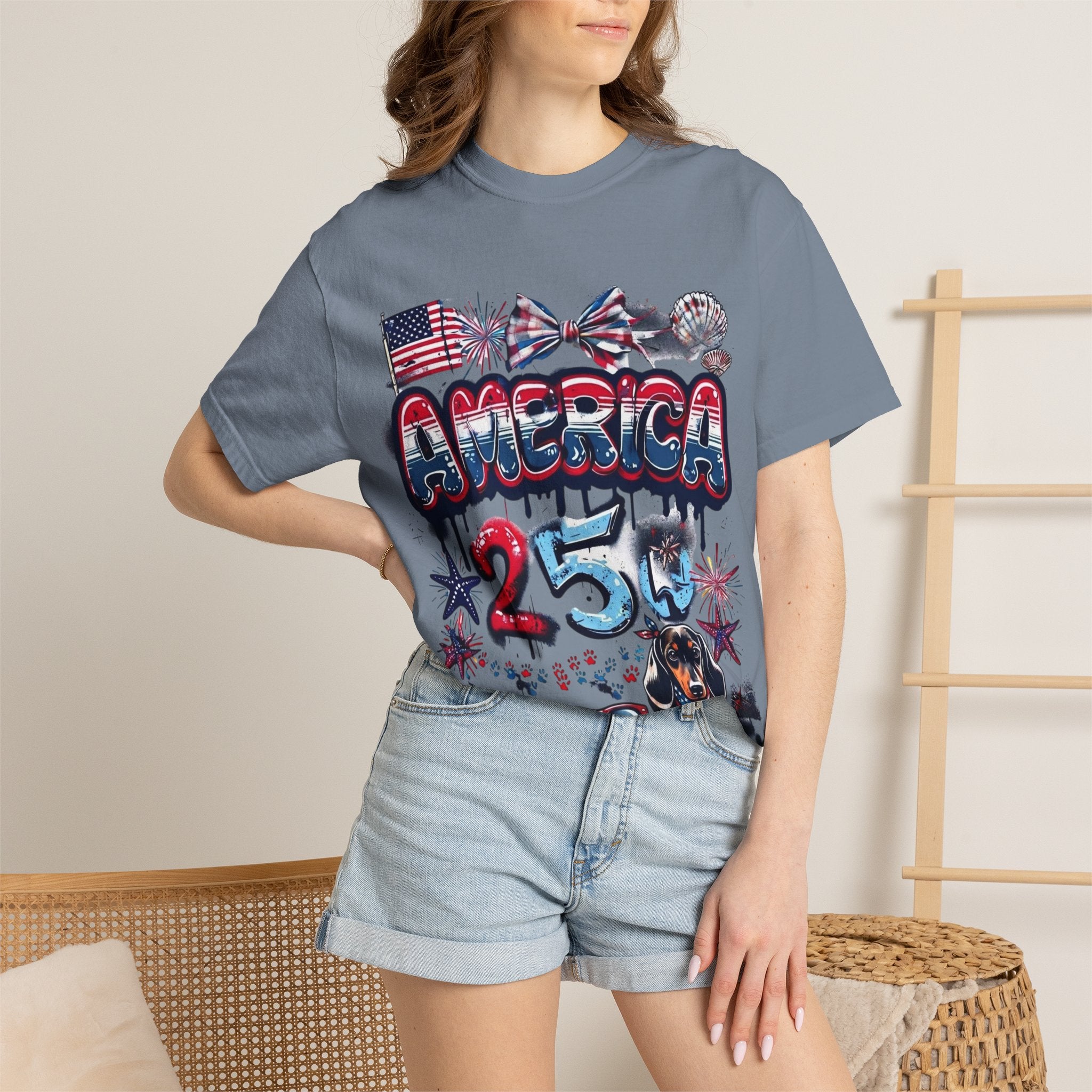 America 4th of July Graphic T-Shirt — "Happy 4th of July" Patriotic Tee