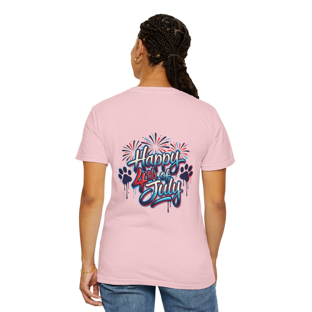 America 4th of July Graphic T-Shirt — "Happy 4th of July" Patriotic Tee