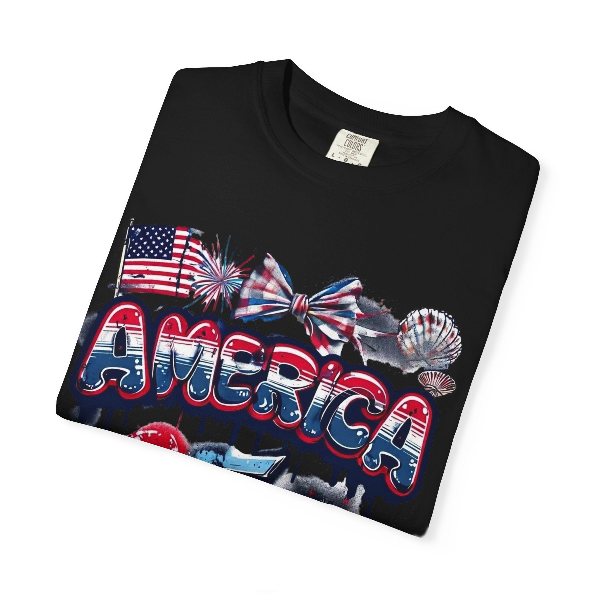 America 4th of July Graphic T-Shirt — "Happy 4th of July" Patriotic Tee