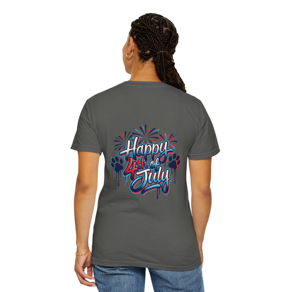 America 4th of July Graphic T-Shirt — "Happy 4th of July" Patriotic Tee