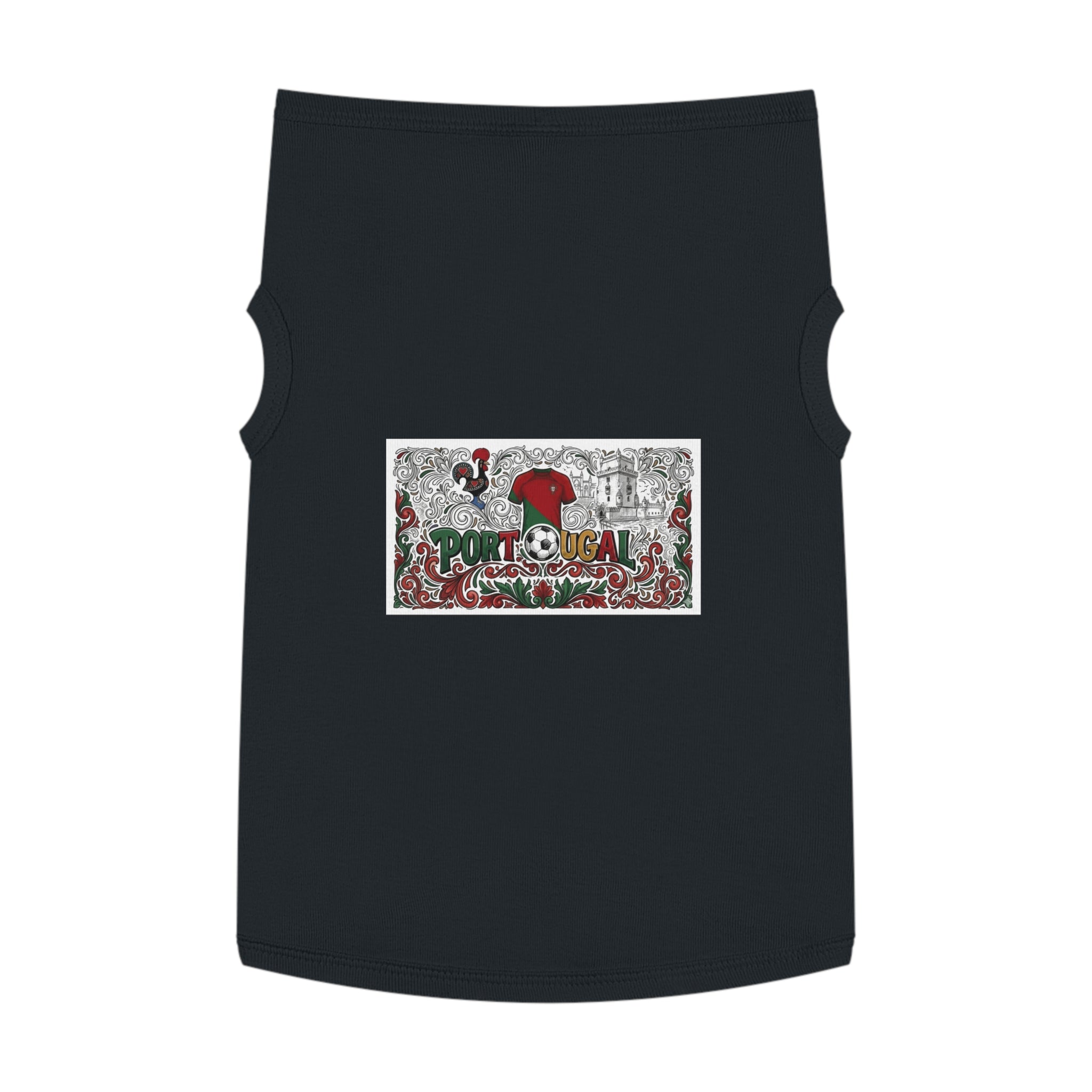 🇵🇹 Portugal Pet Tank Top — Portuguese Rooster & Azulejo Design Dog Shirt
