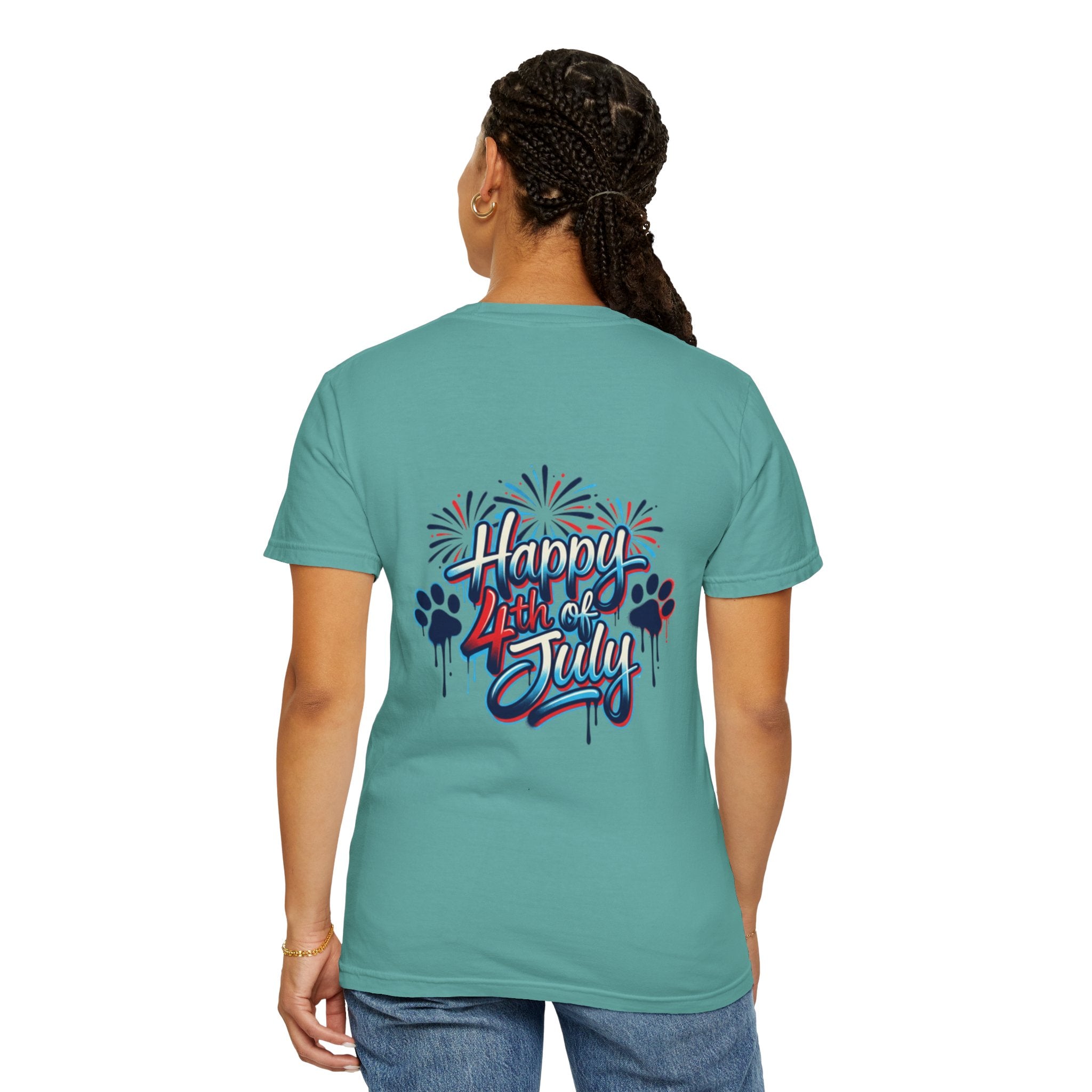 America 4th of July Graphic T-Shirt — "Happy 4th of July" Patriotic Tee