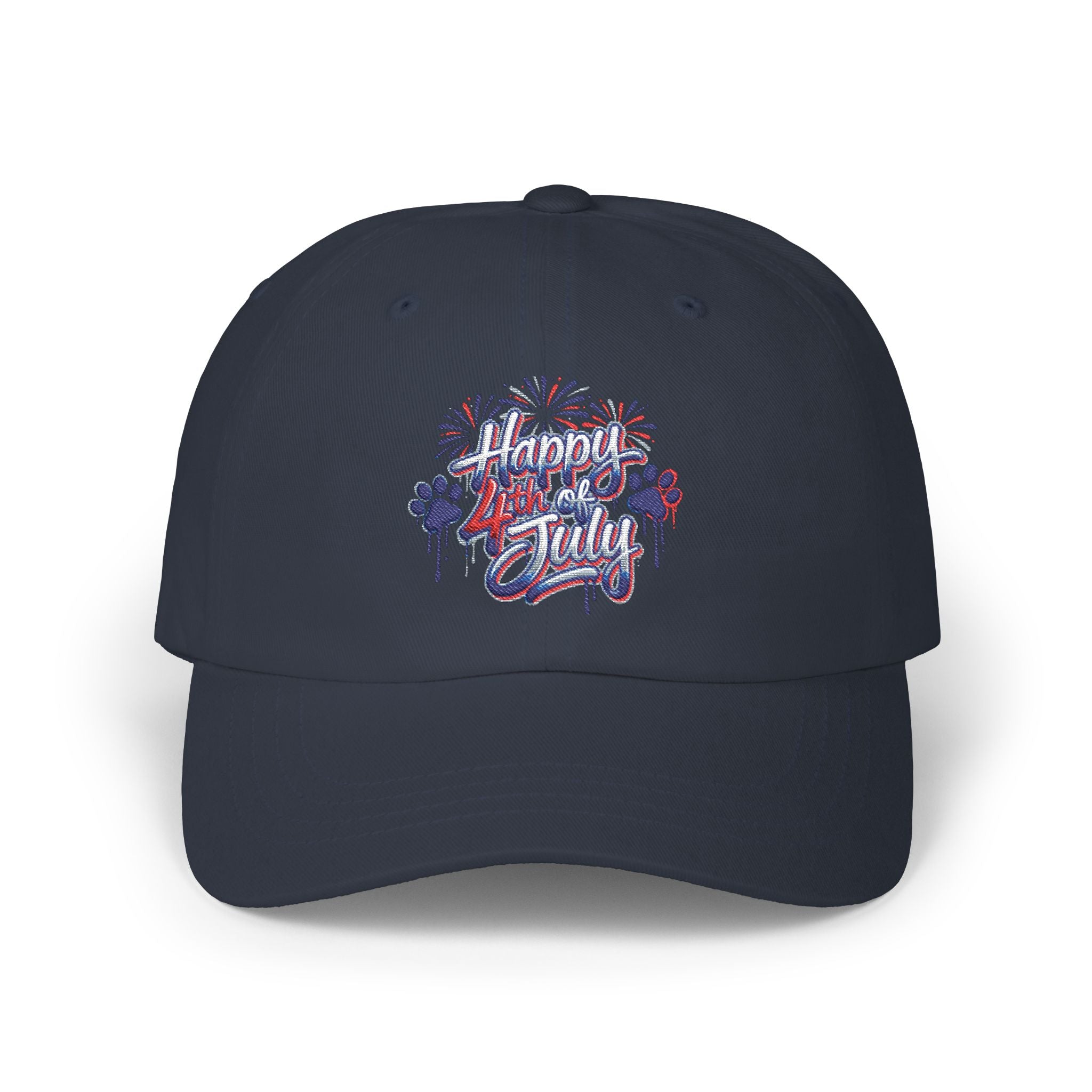 4th of July Dad Cap - 'Happy July' Fireworks Baseball Hat