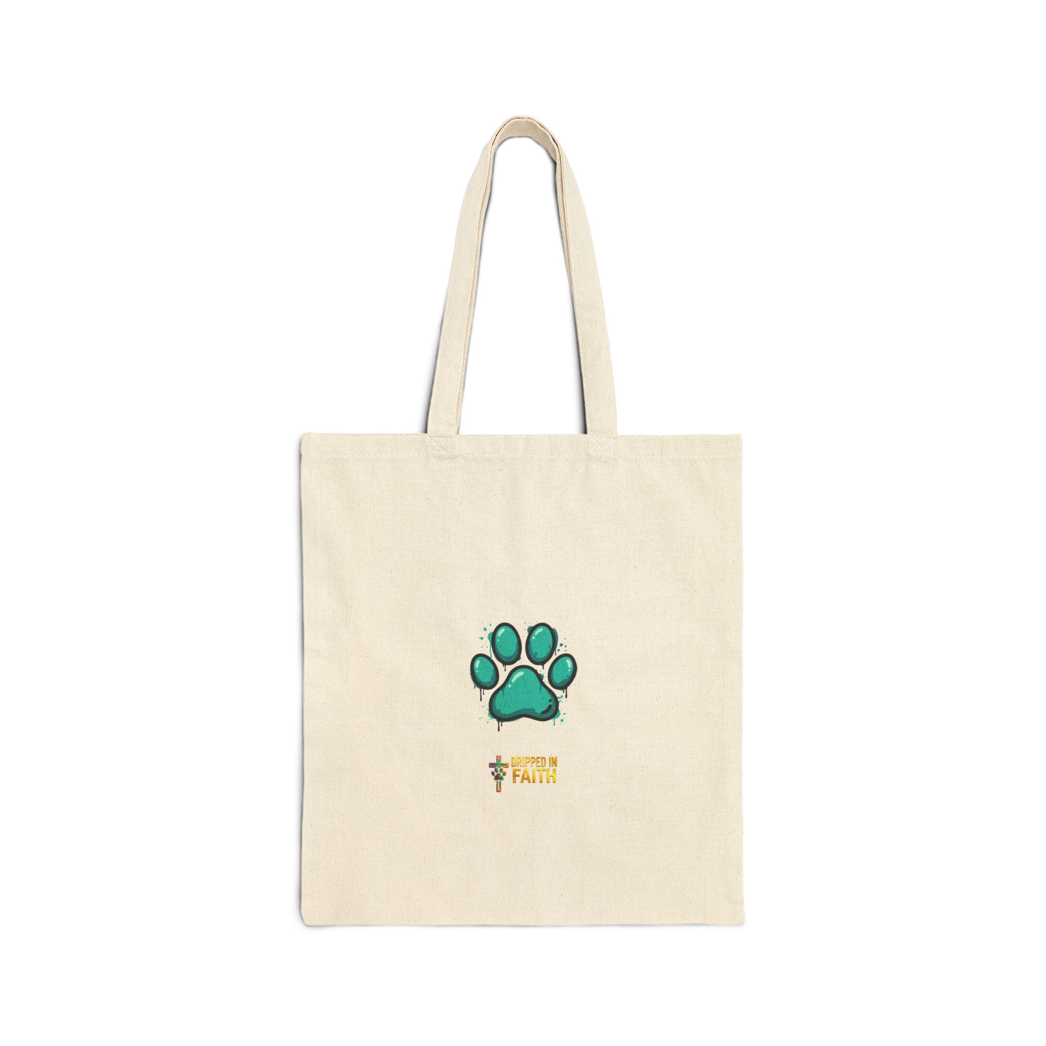 Faithful Paws City Cotton Tote Bag — "His Angels" Inspirational Pet Rescue Design