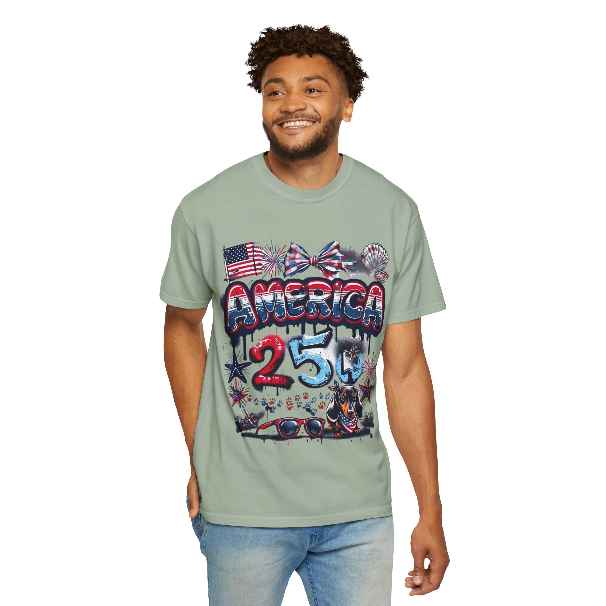 America 4th of July Graphic T-Shirt — "Happy 4th of July" Patriotic Tee