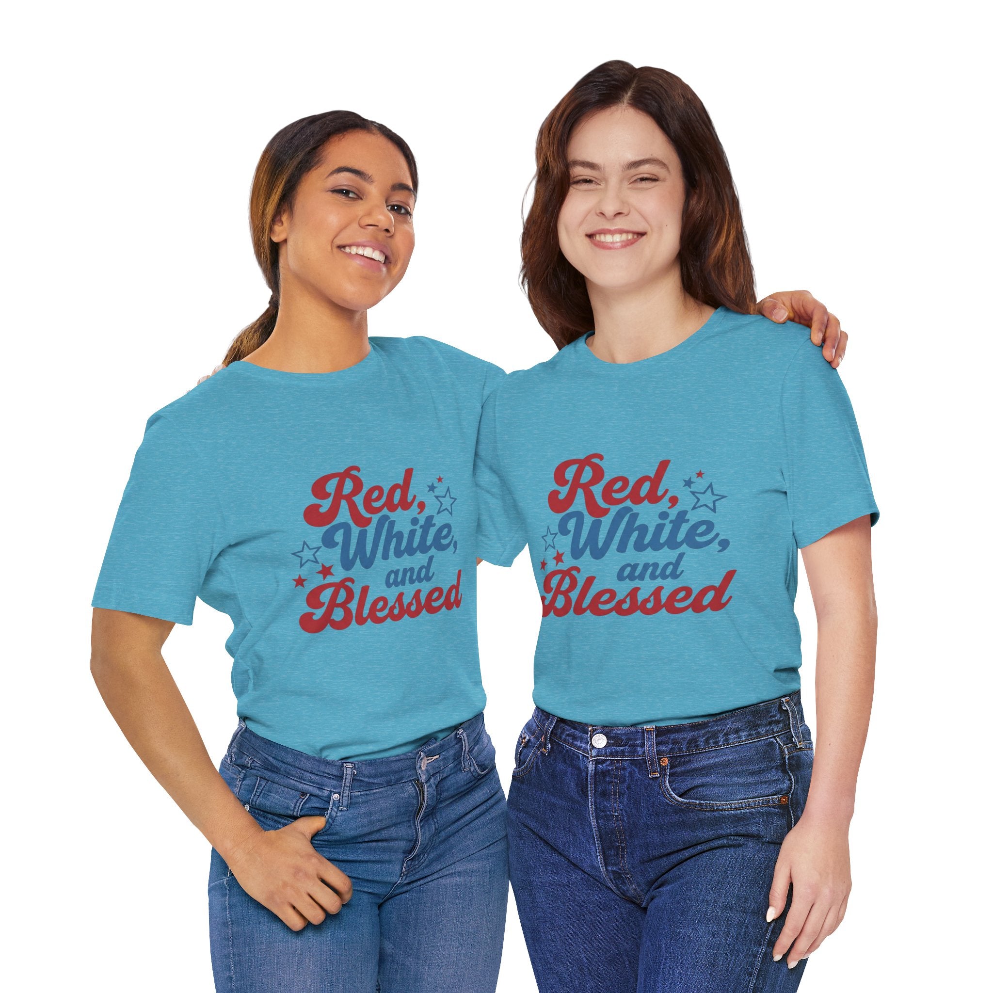Unisex Jersey short sleeve Red, White, and Blessed T‑Shirt - 4th of July Theme