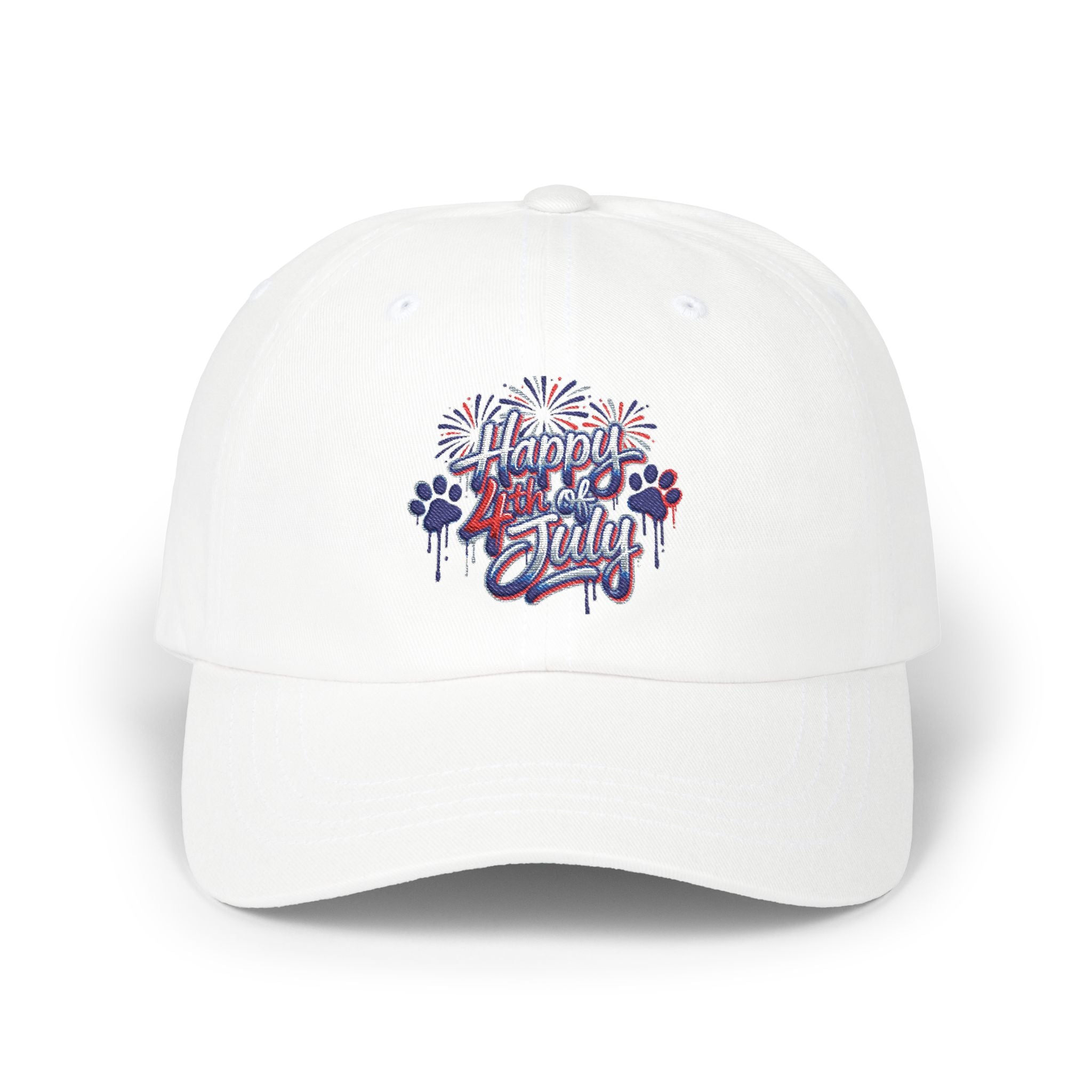 4th of July Dad Cap - 'Happy July' Fireworks Baseball Hat