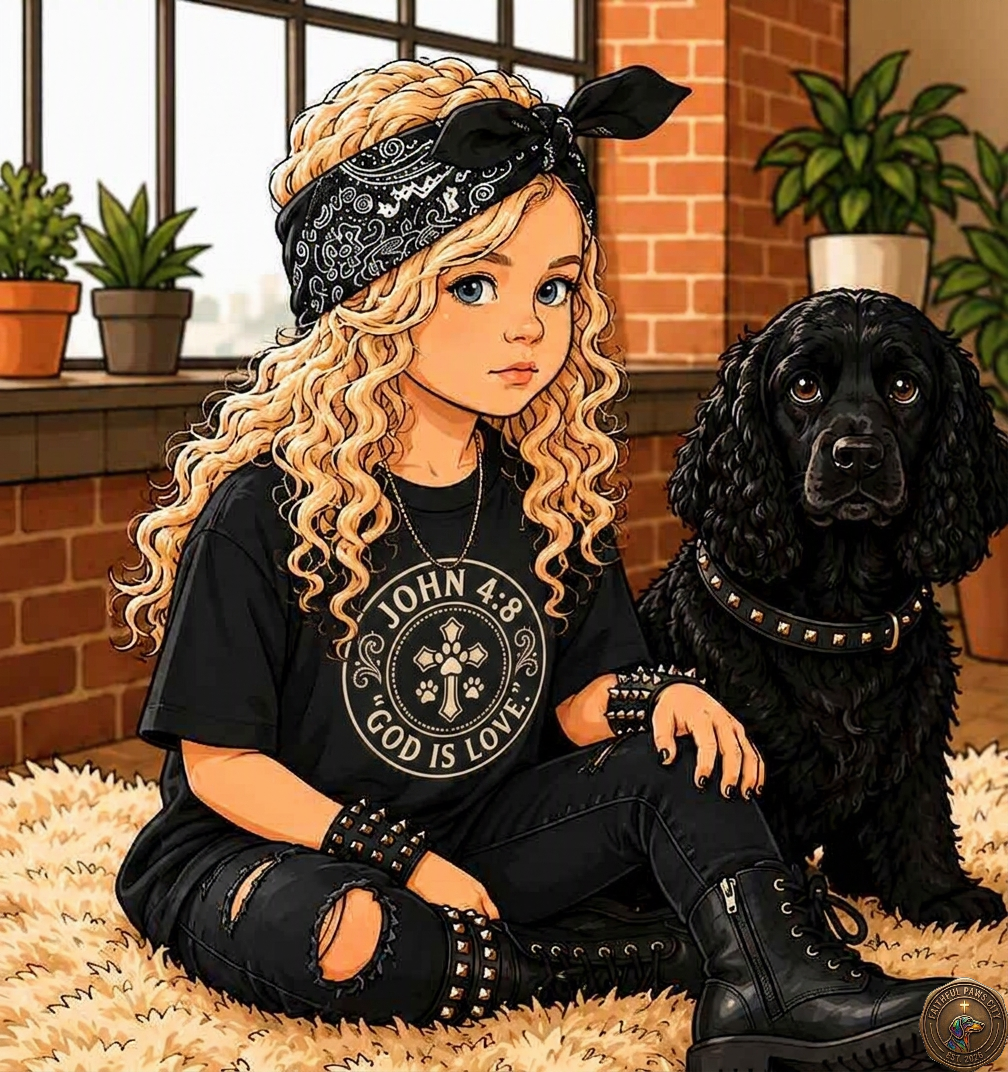 Sacred Paws – Faith-Inspired Digital Art Print